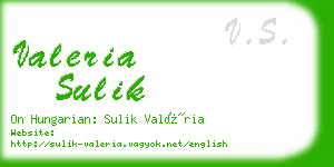 valeria sulik business card